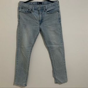 GAP Slim Pants, W:32 L:30, Color Light Blue,